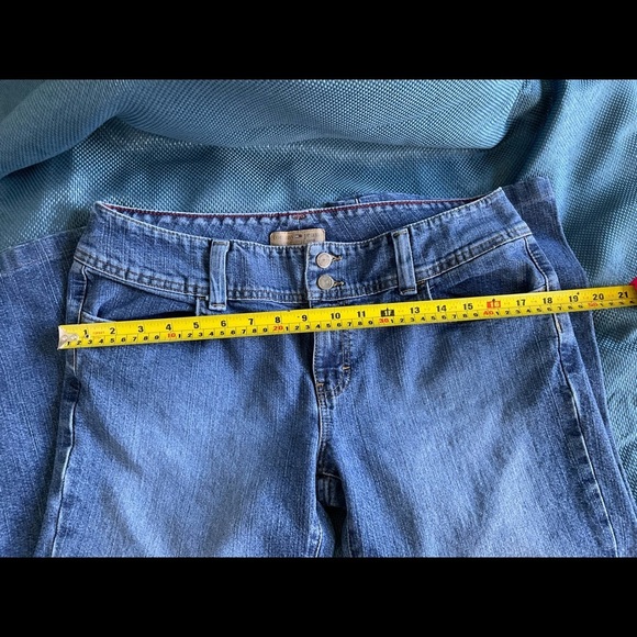 Vintage Y2K Tommy Jeans Flare Denim Tommy Hilfiger Double Button sz 11 Jeans - Picture 7 of 10